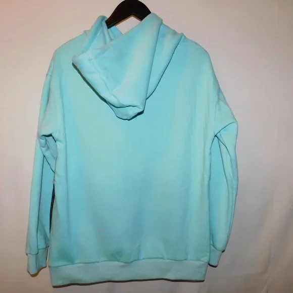 C. Cline Hoodie NWT Aqua Black & Gray Size Large - Picture 5 of 11